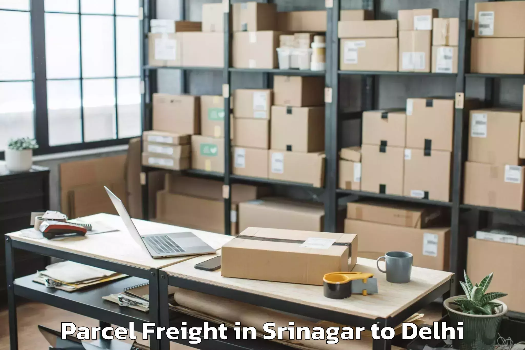 Book Srinagar to Connaught Place Parcel Freight